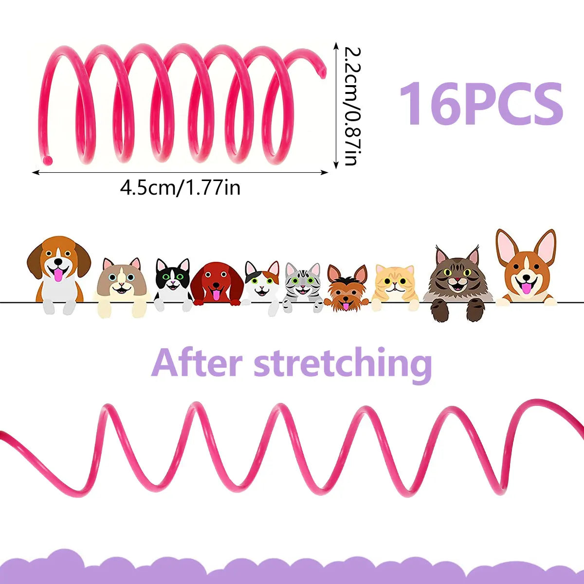16 pcs Coil Spiral Spring Toy