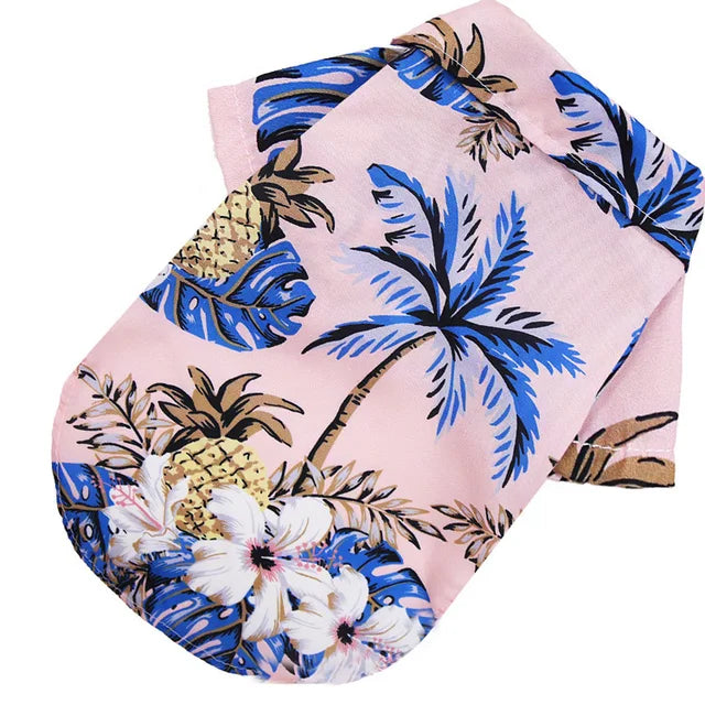 Hawaiian Beach-Style Dog T-Shirts