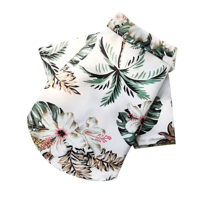 Hawaiian Beach-Style Dog T-Shirts