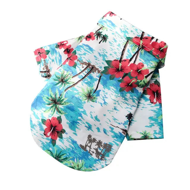 Hawaiian Beach-Style Dog T-Shirts
