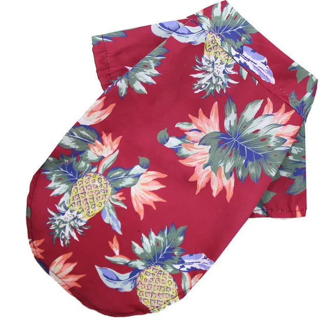 Hawaiian Beach-Style Dog T-Shirts