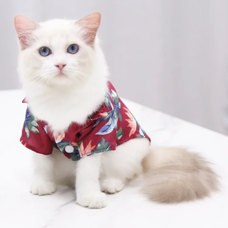 Hawaiian Beach-Style Dog T-Shirts